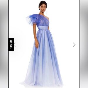 Mac Duggal 20377 One-Shoulder Tulle Evening Dress